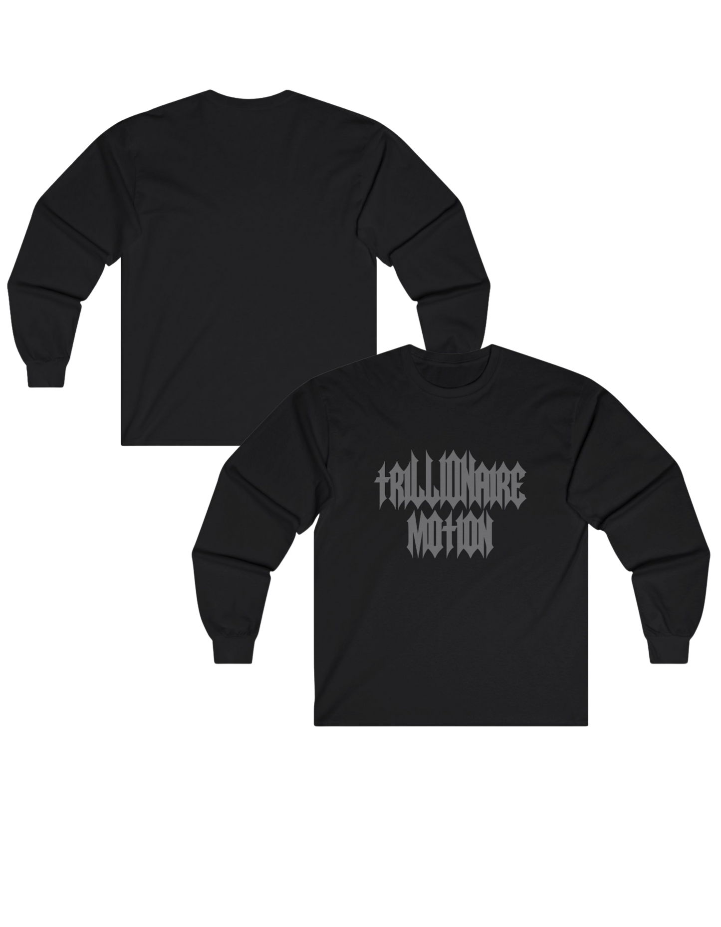 TRILLIONAIRE MOTION TEE (REFLECTIVE WORDING)Long Sleeve