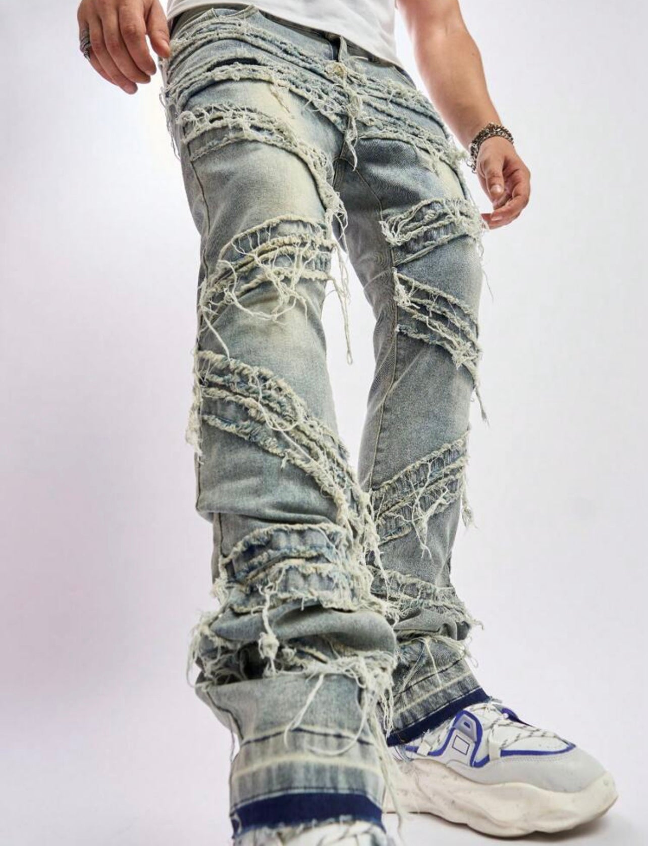 Trillionaire Ripped Frayed Jeans